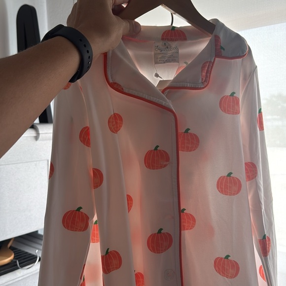 SUGARBEE BLANKS Pumpkin Dreams Button Down PJs - Picture 3 of 3
